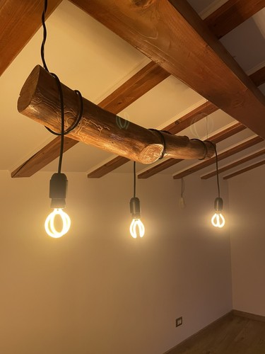 Lampadario design legno - lampadario, in