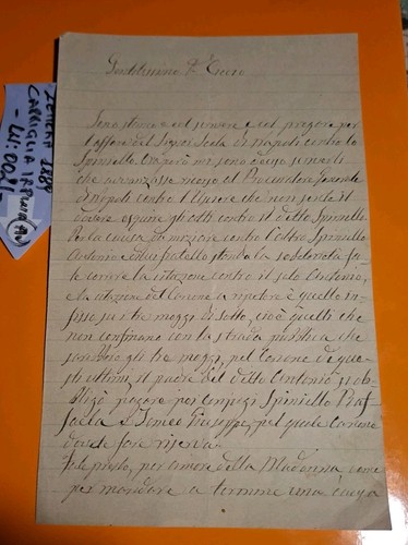 1898 manoscritto lettera - 1898,