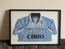 Maglia di Roberto Mancini S.S. Lazio Umbro 1997/8 Dedica Autografo Cornice