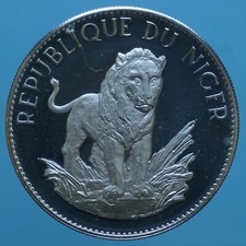 NIGER 10 FRANCHI 1968 ARGENTO SILVER COIN PROOF CURRENCY NUMISMATICA