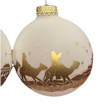 4 Ornamenti palline vetro