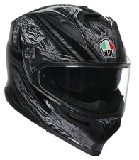 Casco integrale moto pista Agv K7 DAMASCUS BLACK SILVER