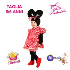 COSTUME VESTITO DI CARNEVALE BAMBINA TOPOLINA MINNIE 5/6 ANNI PEGASUS 0062