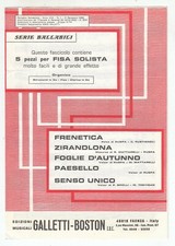 Spartiti 5 PEZZI PER FISA SOLISTA Ruspa - 1986 FISARMONICA Orchestra Liscio