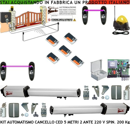 Cancello elettrico 2 ante - mt,