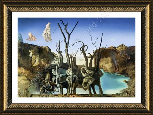 Cigni elefanti riflettenti - cigni, di