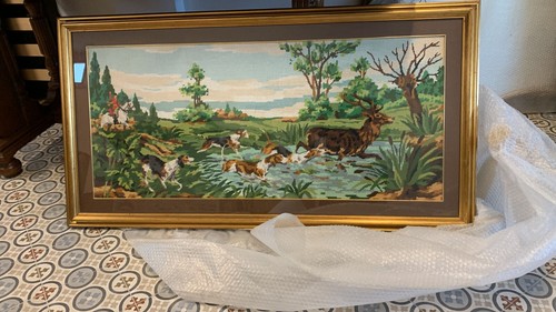 Maxi quadro vintage ricamato - , a
