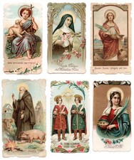 Santino - Holy Card - N.6 Santini Cromolito - Soggetti vari