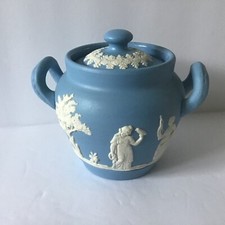 Vintage jasperware sugar bowl - sugar,