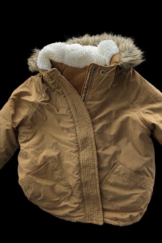 Giacca parka marrone con
