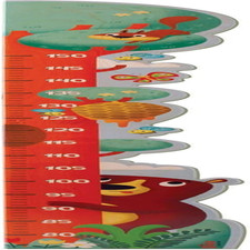 - Albero Orso Metro Da Parete per Bambini in Legno, Grafico Di Crescita Fino a 1