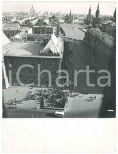 1950 ca MOSCA Piazza Rossa - Veduta aerea - Foto ANIMATA 18x24 cm