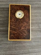 PORTASIGARI Da Viaggio 3 Sigari In Legno E Radica Di Noce Con Igrometro