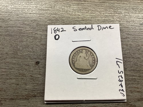 1842 seduto liberty dime - o,