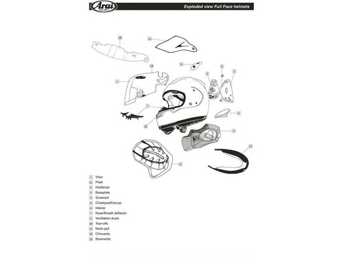 Arai diffusore ricambio - arai,