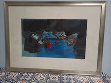 MANLIO BACOSI- LITOGRAFIA CON CORNICE- NATURA - FIRMATA Vintage