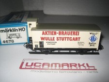 Märklin HO 4678.1 K.W.St.E. (600033) Carrello a tetto piatto per birra "WULLE STUTTGART..."