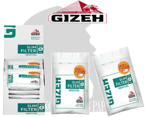 Gizeh filtri mentolo slim 6mm - gizeh,