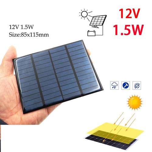 Pannello solare 12v 5w - pannello, 1,5w