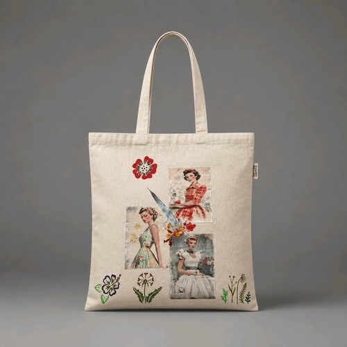 Borsa tote artigianale tela - artigianale, in