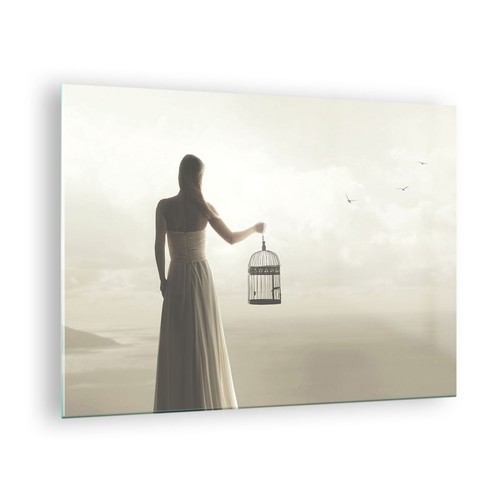 Quadro vetro 70x50cm - su, donna