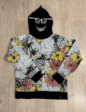 Felpa Volcom 00s Y2K Smiley con cappuccio e zip intera skater 