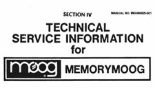 MOOG MEMORYMOOG 345 Schematic Service Manual Schaltplan Techniques Repair