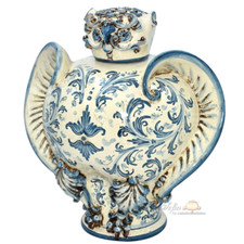 Potiche owl sicilian ceramic - potiche,