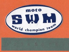 Adesivo Sticker Vintage Moto Tuning Autocollant Aufkleber SWM Motocross