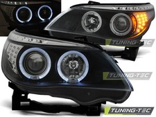 Coppia Fari Anteriori per BMW Serie 5 E60 E61 Angel Eyes