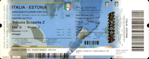 Biglietto stadio originale - biglietto,
