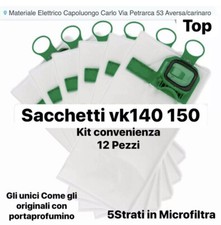 Sacchetti Folletto Vk140 Vk150 Kobold Per Vorwerk Aspirapolvere Folletto Kit12pz
