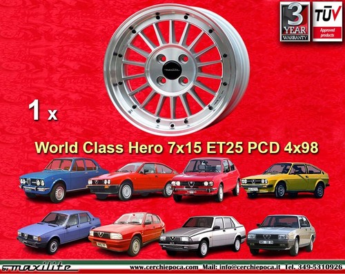 Cerchio alfa romeo 7x15 4x98 - romeo,