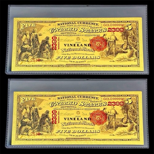 Lotto 1875 5 banconote us - lotto,