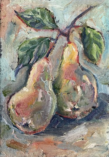 Dipinto olio impasto frutta - impasto,