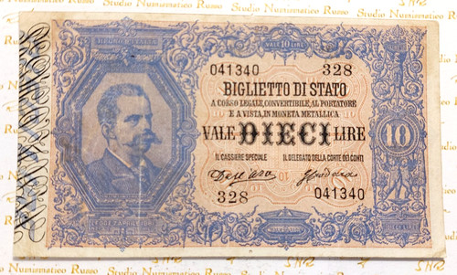 Regno italia umberto 10 - d'italia, i°