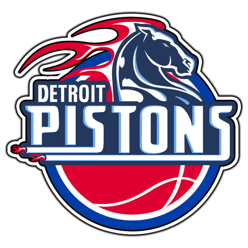 Adesivo basket logo detroit - basket,