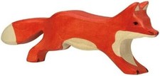 Volpe che corre, in legno