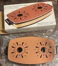 Scaldavivande a 2 candele con coperchio in ottone. Mai usato