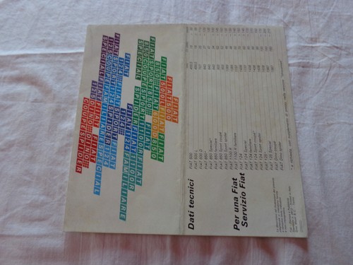 Fiat catalogo epoca depliant - fiat,