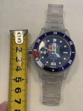 Orologio Uomo Al Quarzo Spazio24 Italia Trasparente Quadrante 5 Cm Blu Rotondo