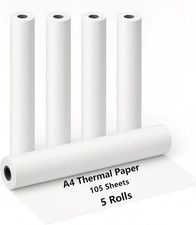 5 Rotoli Carta Termica A4 per