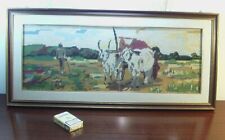 QUADRO RICAMO PUNTO CROCE FATTO A MANO Giovanni Fattori MAREMMA TOSCANA 1987