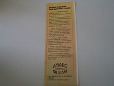 advertising Pubblicità 1980 AMARO MEDICINALE GIULIANI