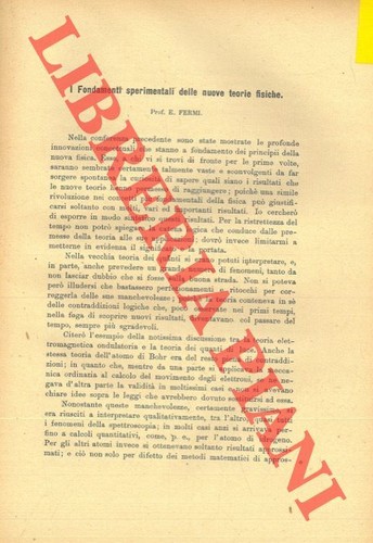 Fermi enrico i fondamenti - -,