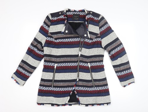 Cappotto biker multicolore