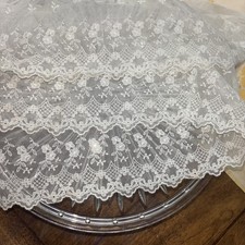 Bordo in pizzo ricamato bianco