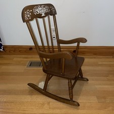 Vintage Sears  Roebuck Child Rocking Arm Chair Playing Music Made in USA