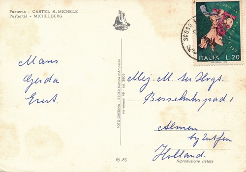 Italia 1972 cartolina per - italia,