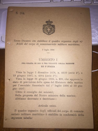 Regio decreto stab - stab, quadro